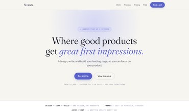 Novara Studio landing page